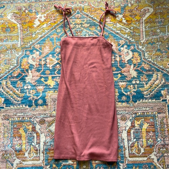 Wild Fable - Mauve Ribbed Tie Strap Dress - Picture 1 of 5